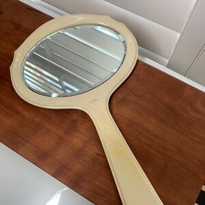 Vintage DuBarry Hand Mirror – Ivory Peralin Beveled Vanity Mirror